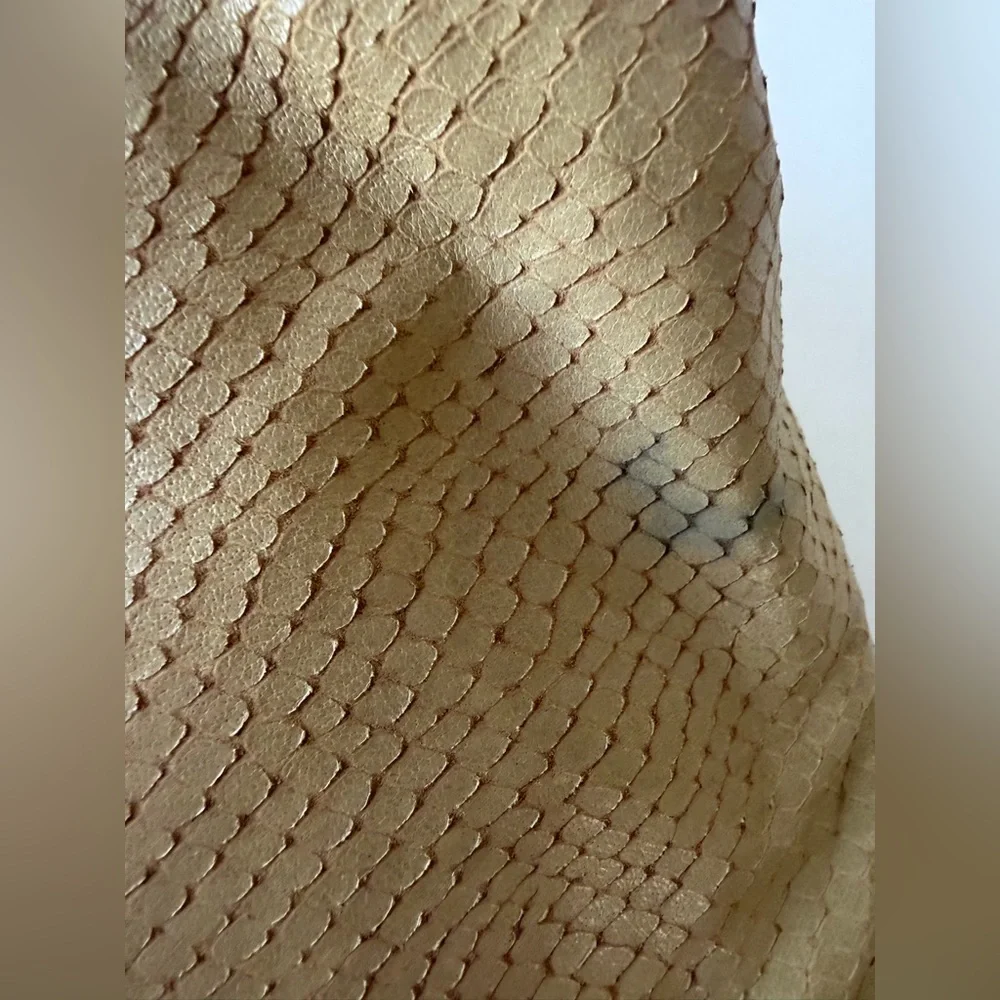 Carlos Falchi Gold‎ Textured Toiletry Bag